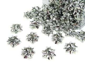 100 Microstarbows zilver