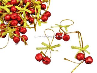 100 Kerstbelletjes rood
