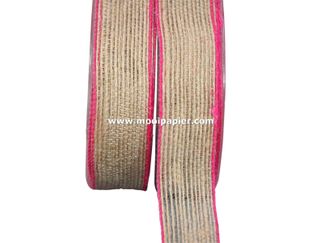 Jute band 25 mm Roze