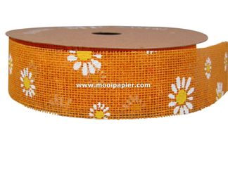 Jute band 45 mm Oranje