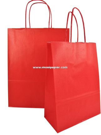 100 Koordtasjes 22 x 29 cm Rood