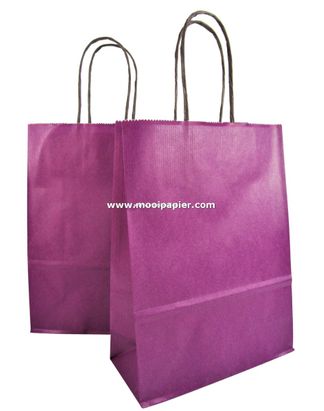 100 Koordtasjes 22 x 29 cm Paars