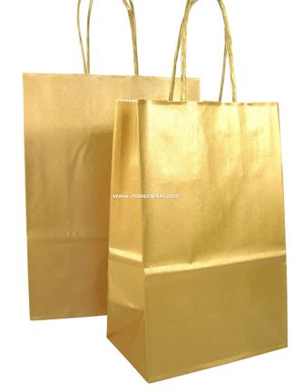 100 Koordtasjes 27x37cm Goud