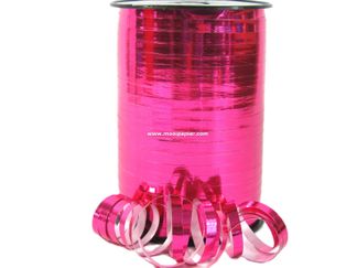 Metallic krullint 5 mm Fuchsia
