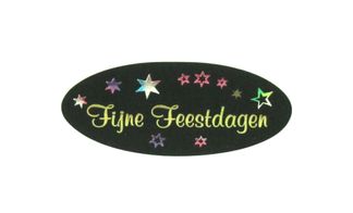 500 Etiket Feestdagen zw/gd