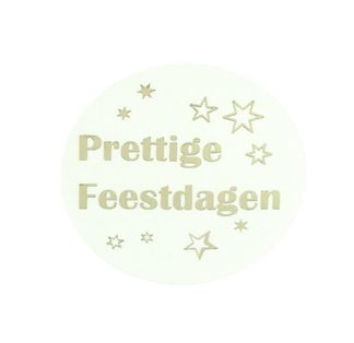 500 Etiket Feestdagen wit/zlv.