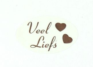 500 Etiket Veel Liefs